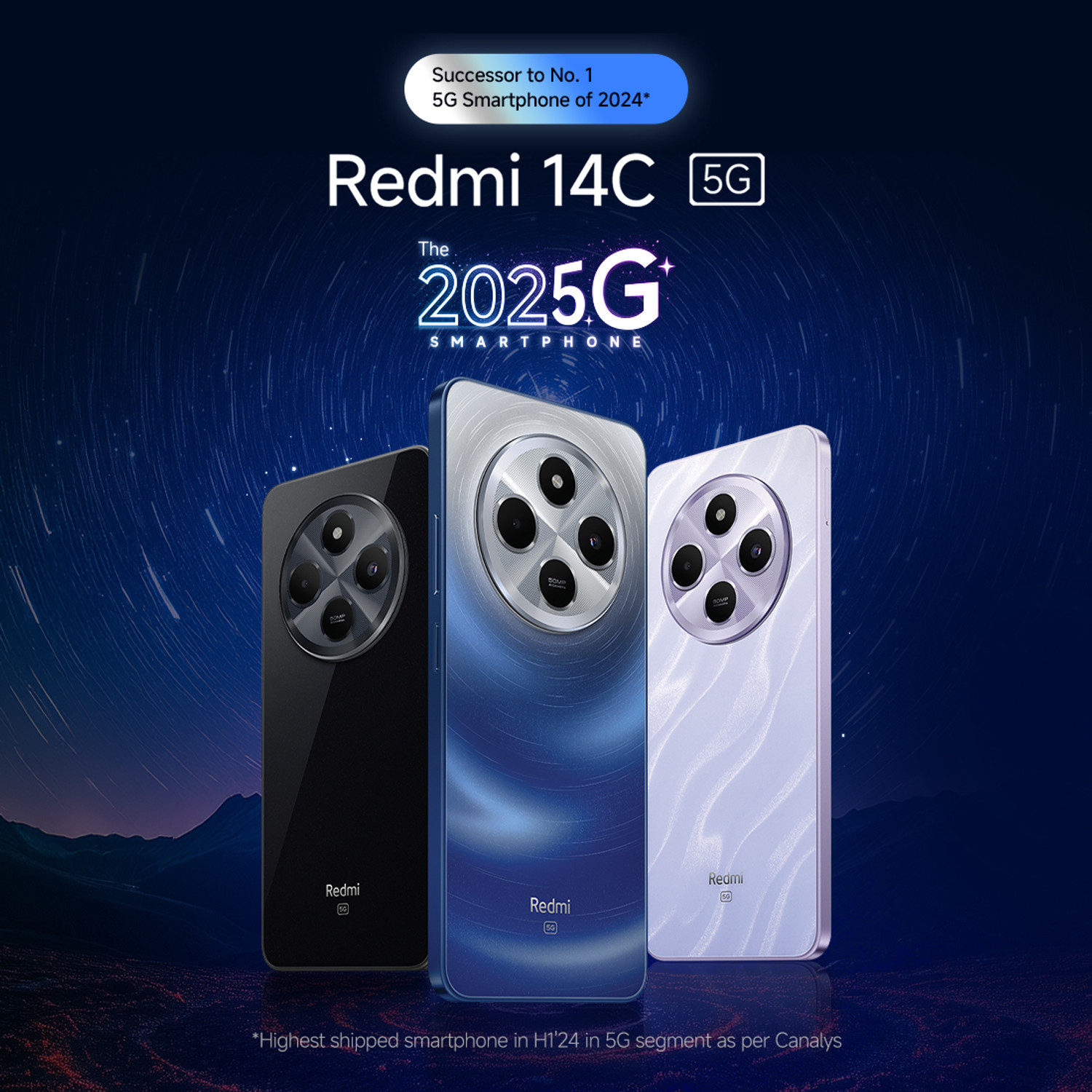 Image of REDMI 14C 5G (Starlight Blue, 128 GB)