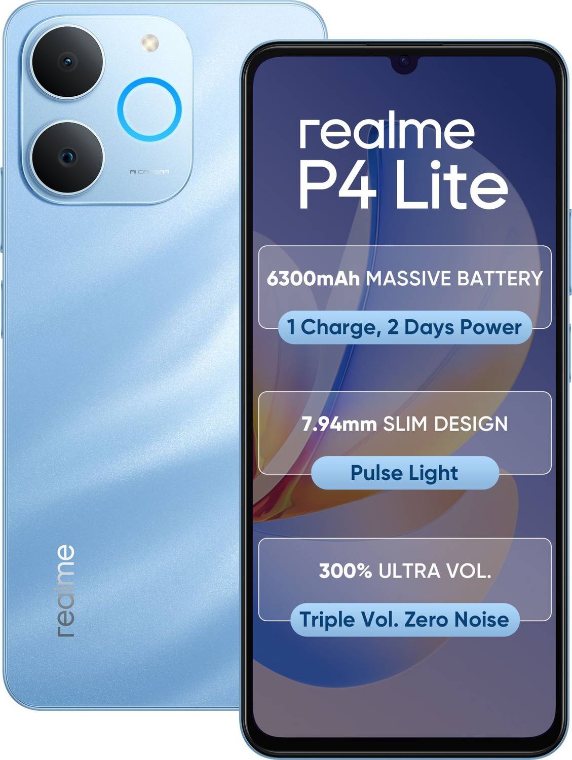 realme P4 Lite (Sea Blue, 128 GB)
