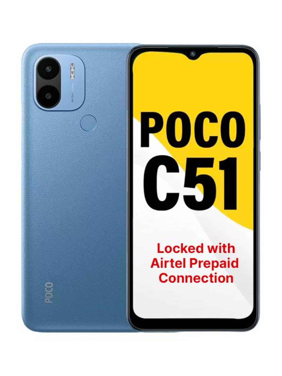POCO C51 - Locked with Airtel Prepaid (Royal Blue, 64 GB)