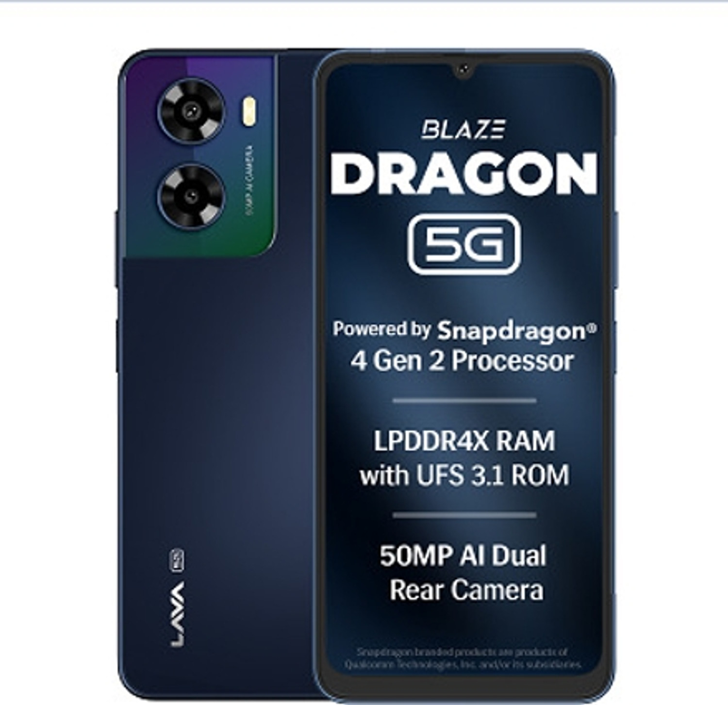 Image of LAVA Blaze Dragon 5G (Midnight Mist, 128 GB)