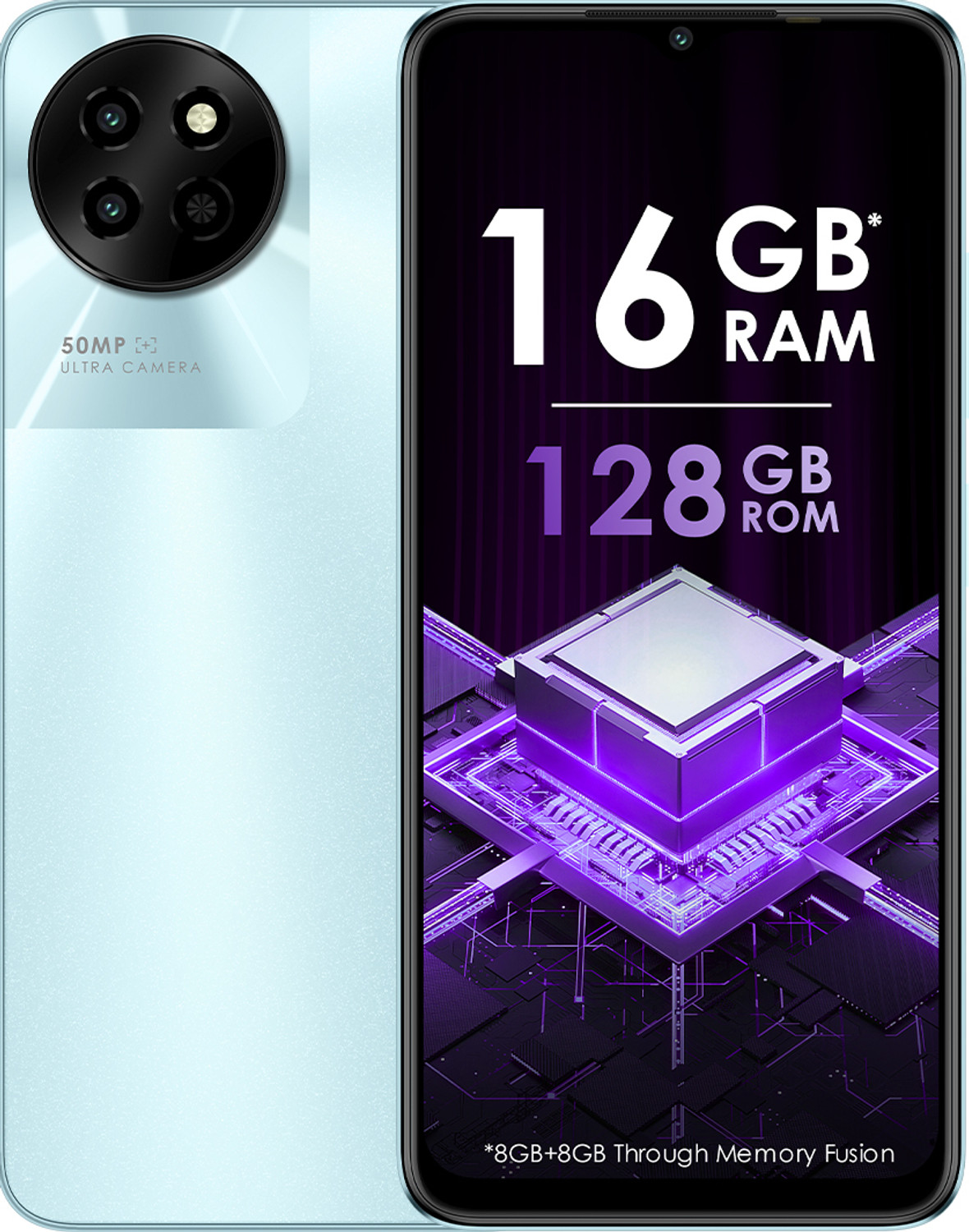 Image of itel S23 with Dual Sim| 50MP Rear Camera| 5000mAh Battery|Expandable Upto 1 TB (Sky Blue, 128 GB)