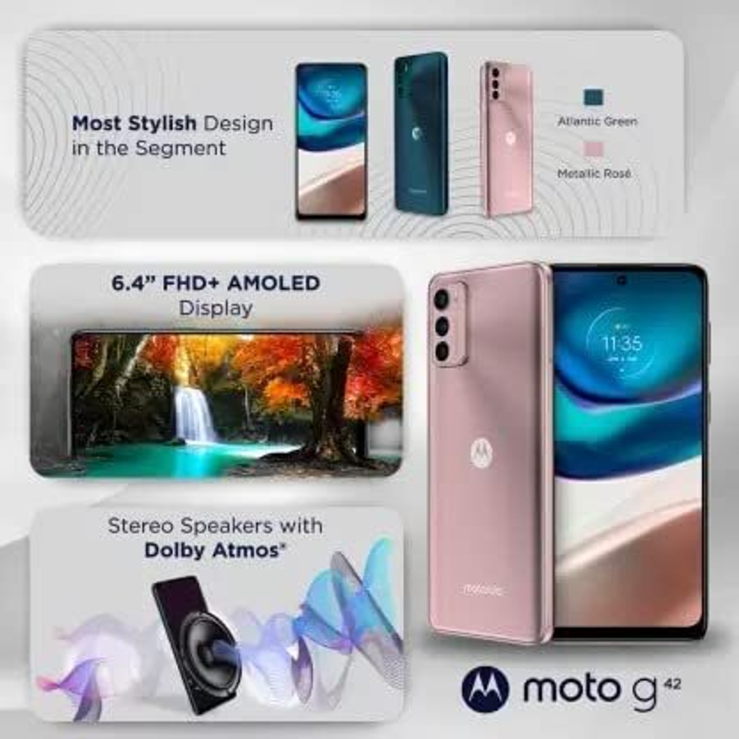 Image of Motorola G42 (Metallic Rose, 64 GB)