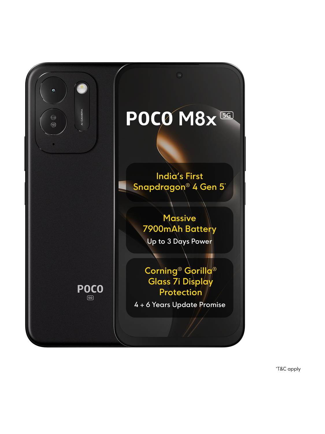 POCO M8x 5G 128GB Black - Image 1