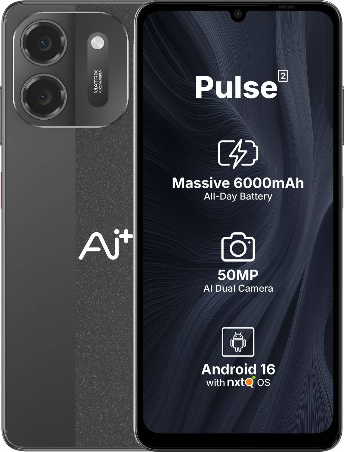 Ai+ Pulse 2 (Black, 128 GB) - Image 1
