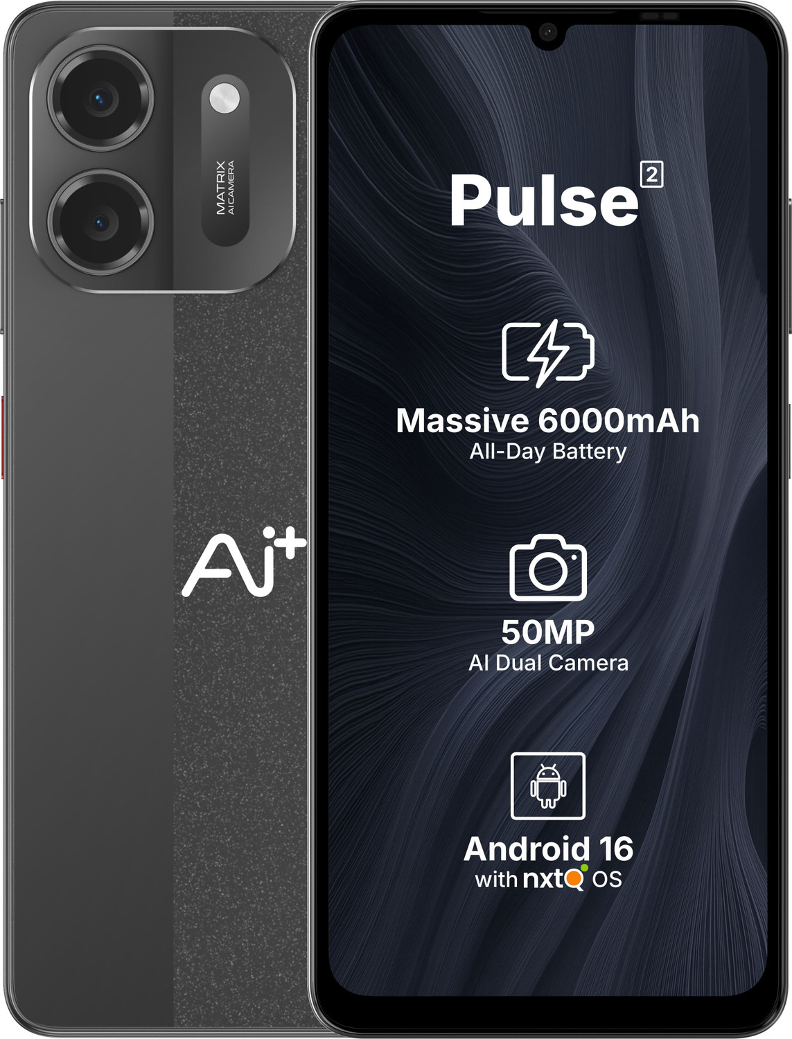 Image of Ai+ Pulse 2 (Black, 128 GB)
