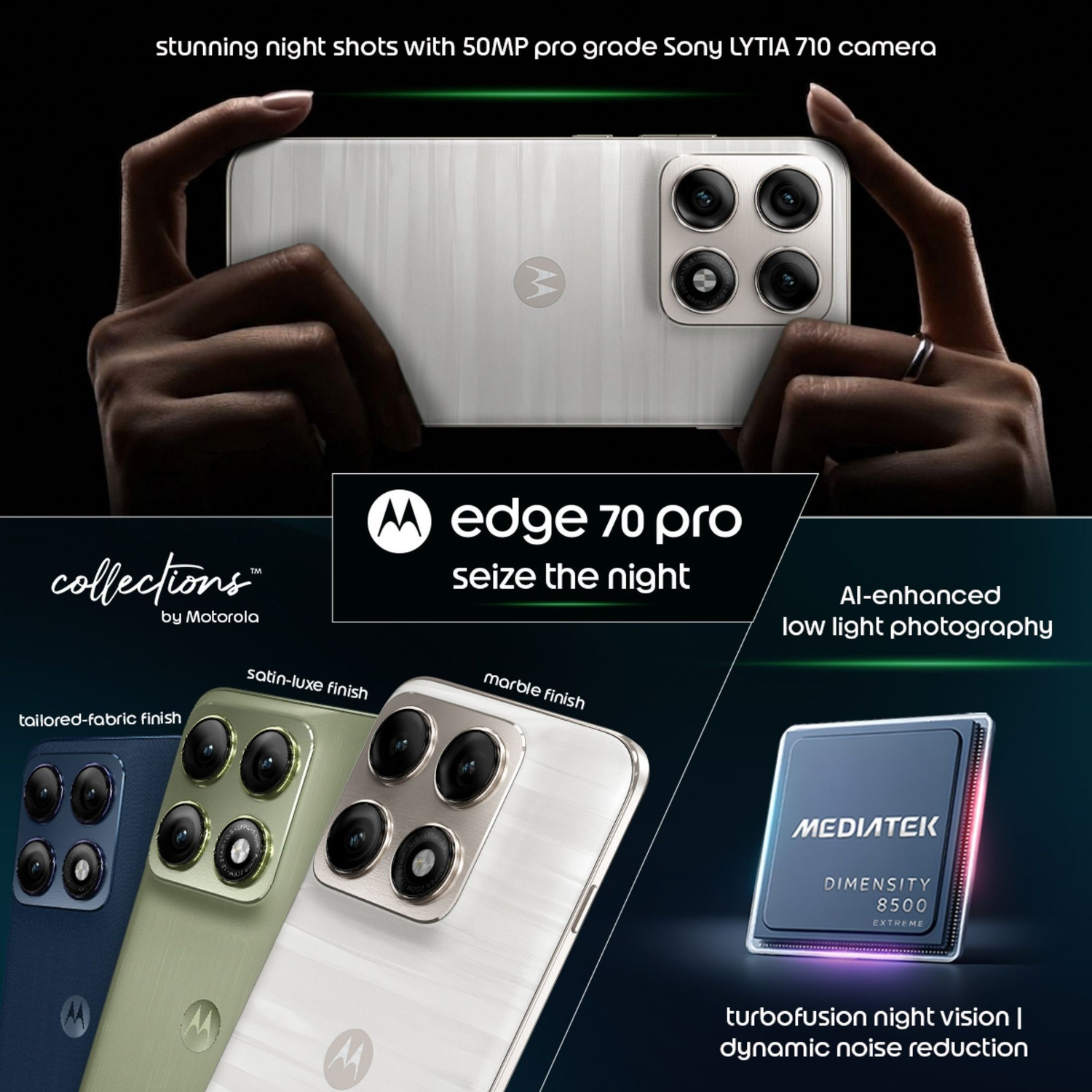Image of MOTOROLA edge 70 pro (Marble - PANTONE Lily white (white), 256 GB)