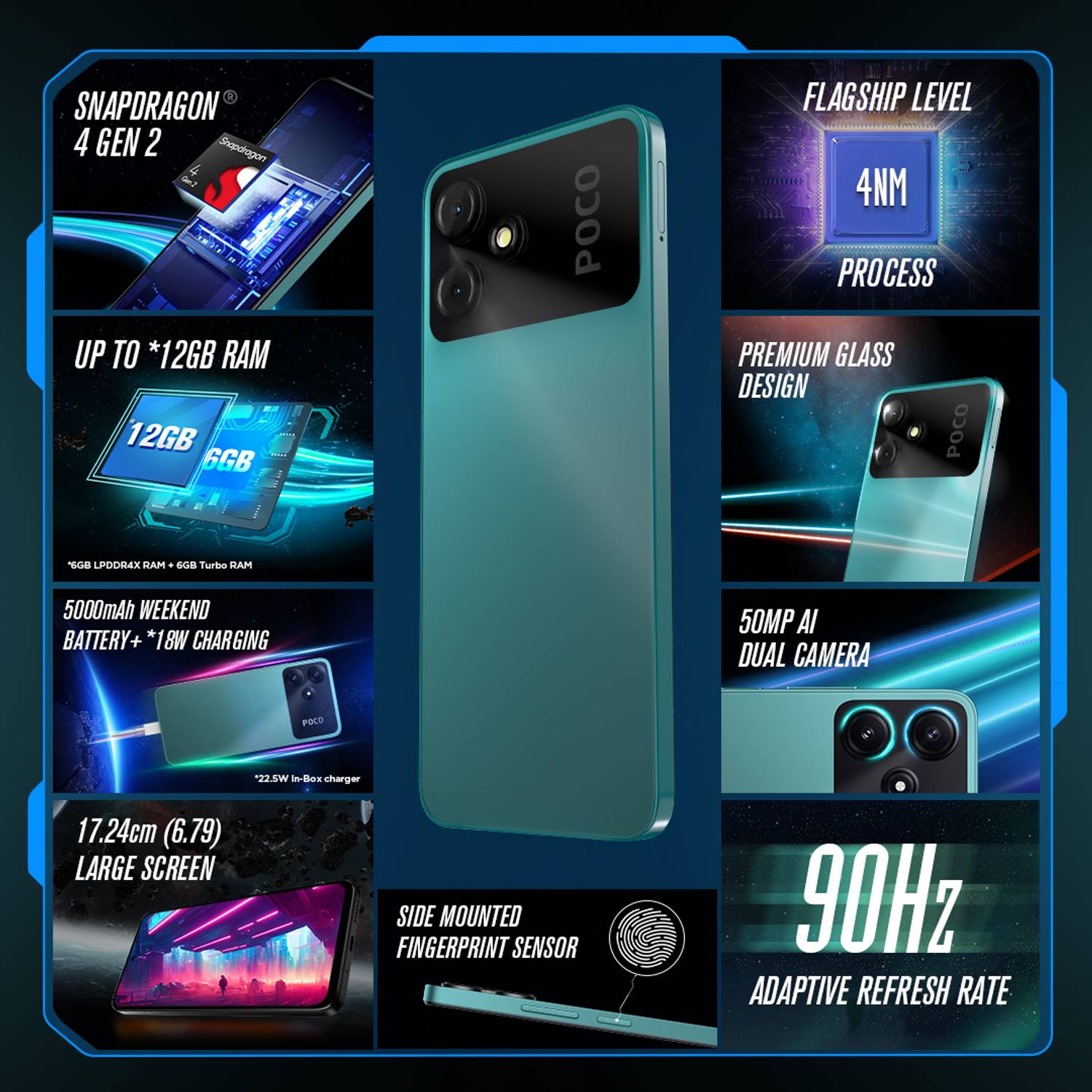 POCO M6 Pro 5G 128GB Forest Green - Image 4