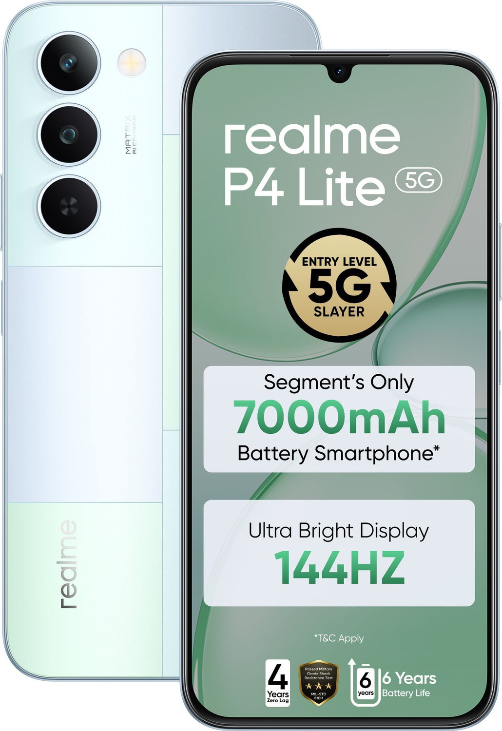 Image of realme P4 Lite 5G (Mosaic Green, 64 GB)