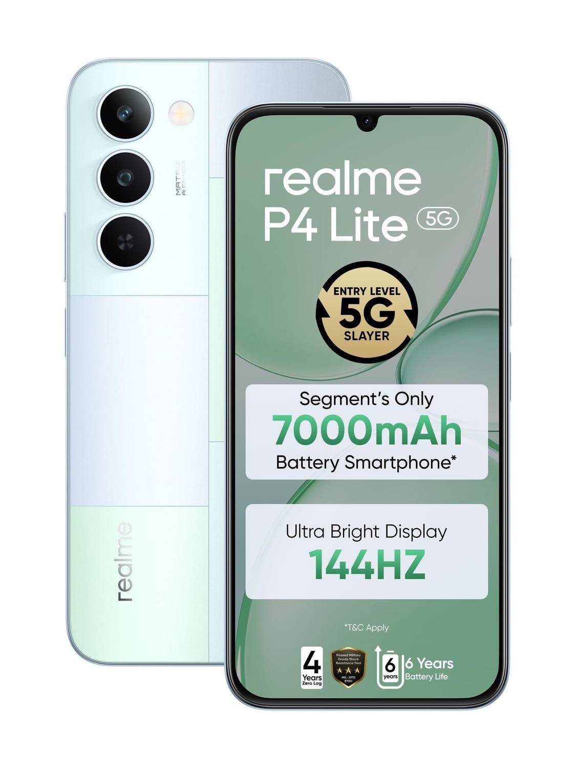 realme P4 Lite 5G (128GB, Mosaic Green) - Image 1