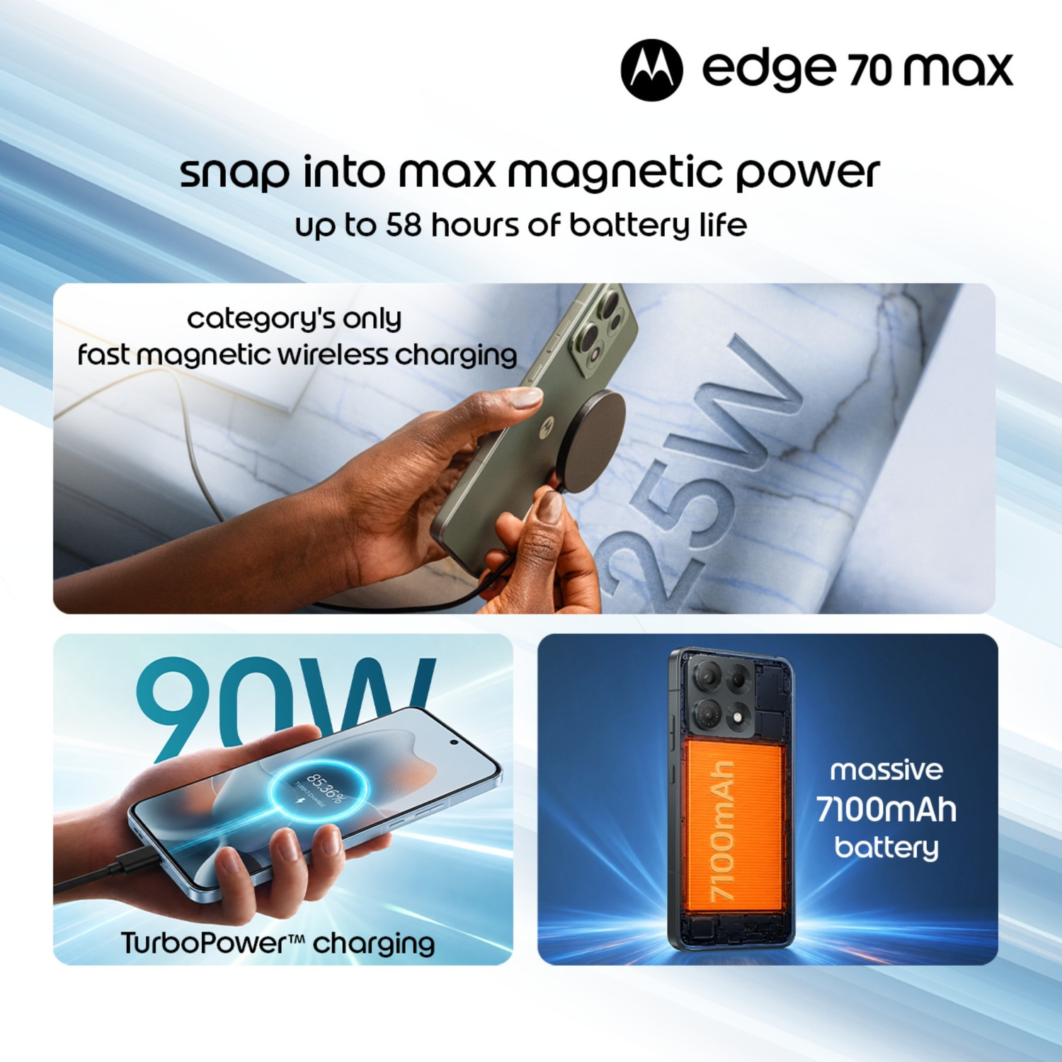 Image of MOTOROLA Edge 70 Max (PANTONE Dark Shadow, 256 GB)