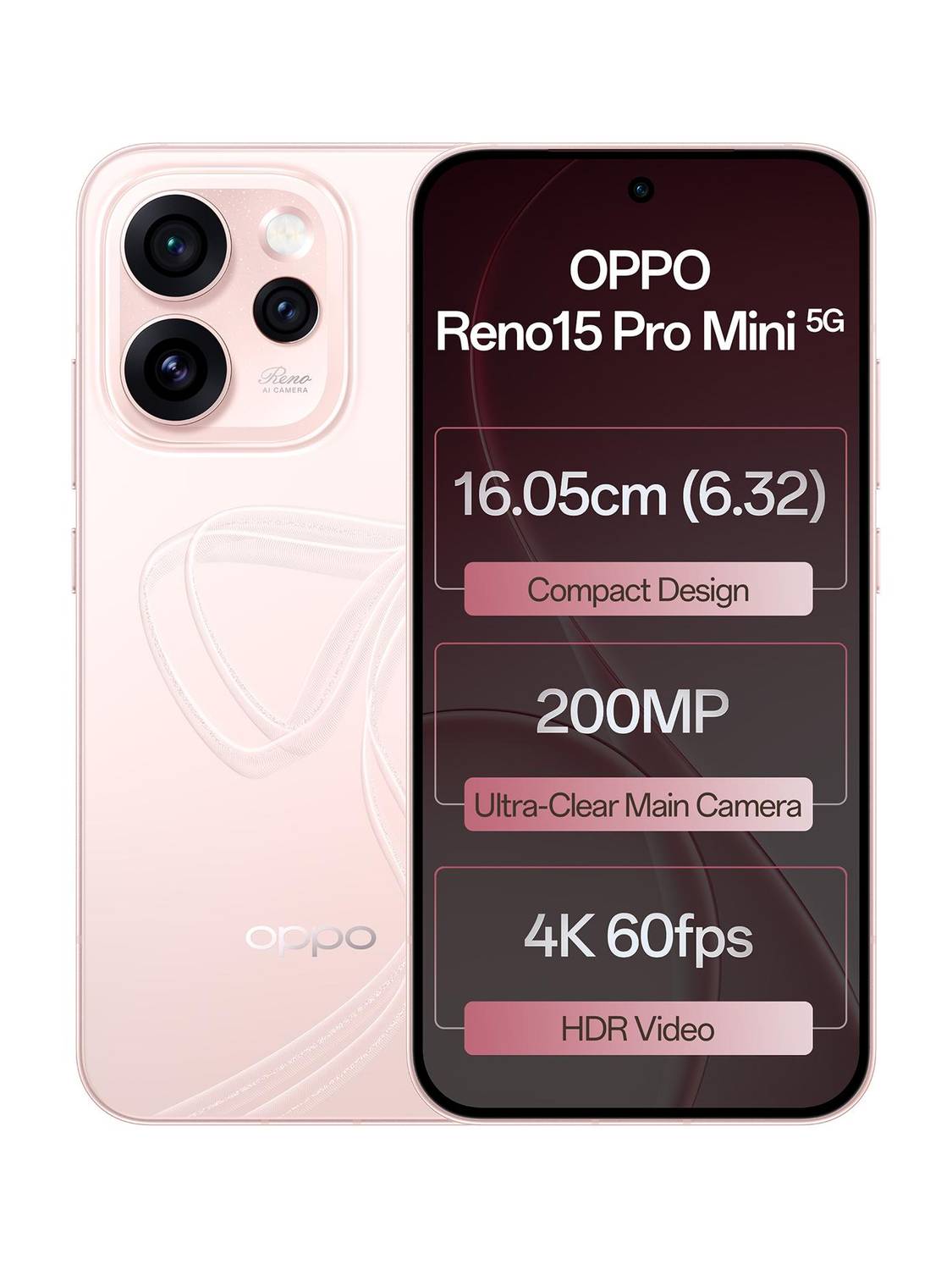 OPPO Reno15 Pro Mini 5G 256GB Crystal Pink - Image 1