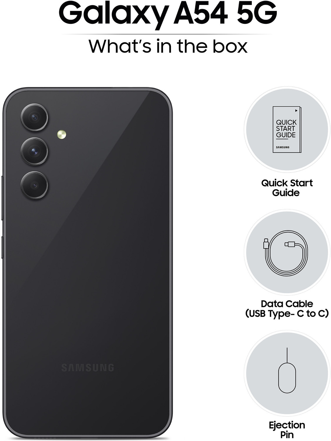 Image of Samsung Galaxy A54 5G (Awesome Graphite, 256 GB)