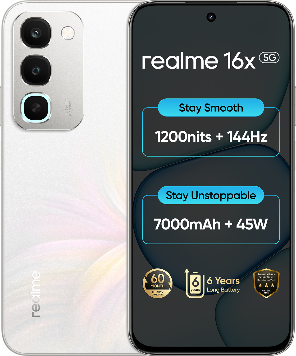 Image of realme 16x 5G (Glory White, 256 GB)