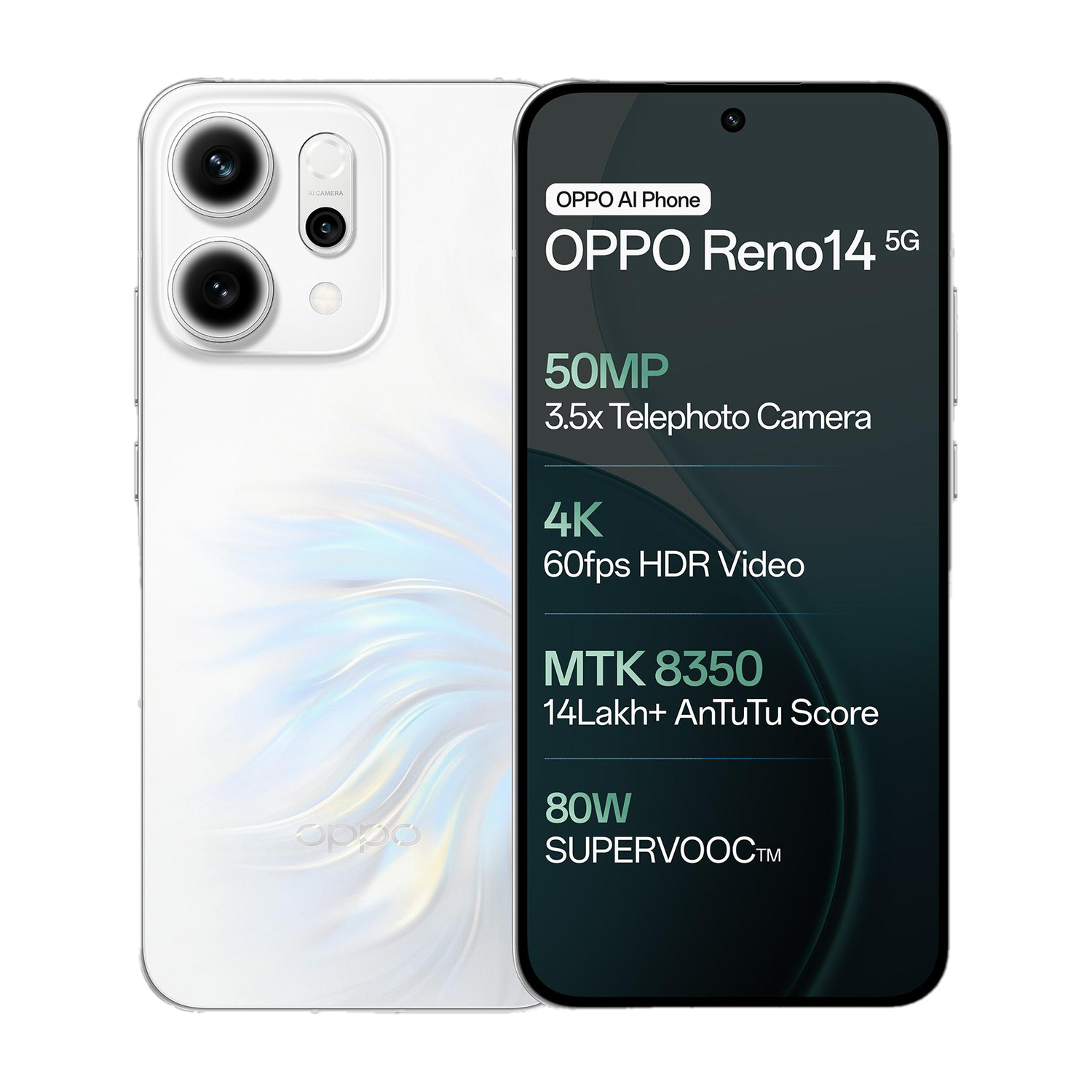 OPPO Reno14 5G 256GB Pearl White