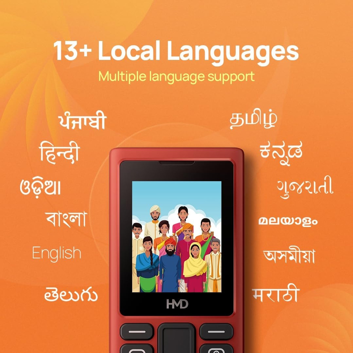 Image of HMD 101 4G Feature Phone with Cloud Phone Apps, Type C Fast Charging
