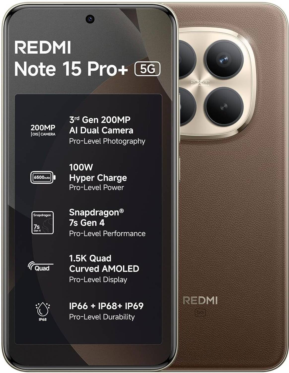 Redmi Note 15 Pro + 5G 512GB Coffee Mocha - Image 1