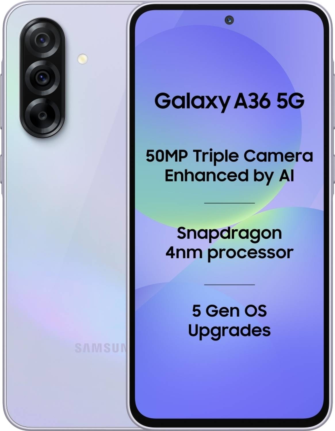 Samsung Galaxy A36 5G (Awesome Lavender, 128 GB)