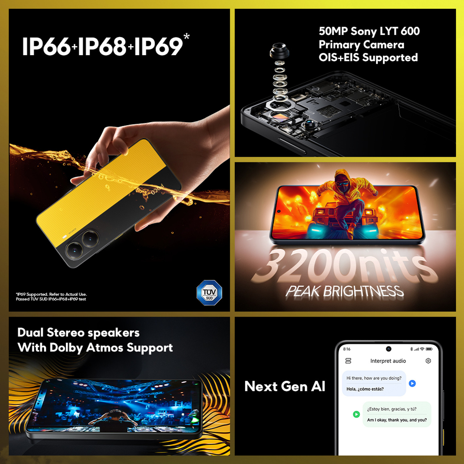 Image of POCO X7 Pro 5G (Yellow, 256 GB)