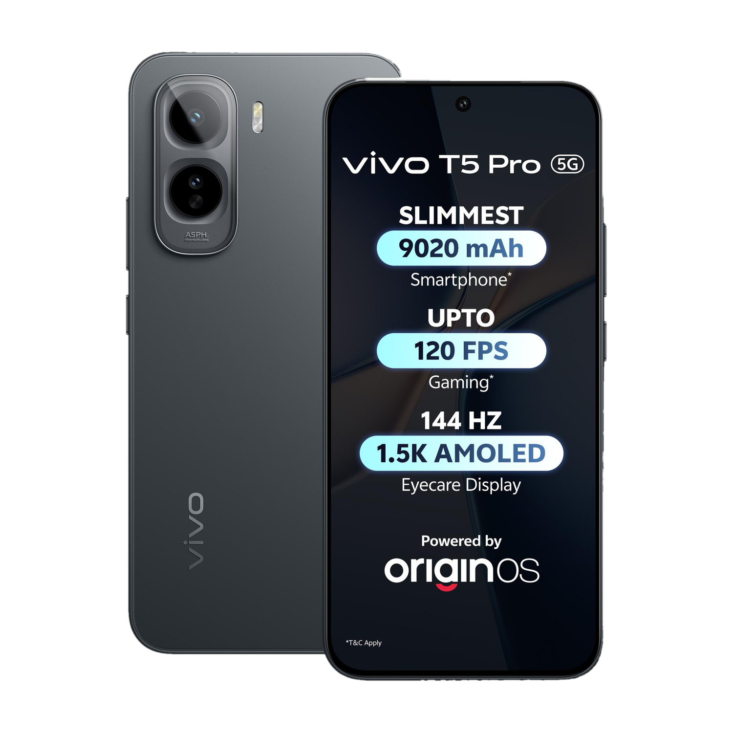 Image of vivo T5 Pro 5G (Cosmic Black, 256 GB)