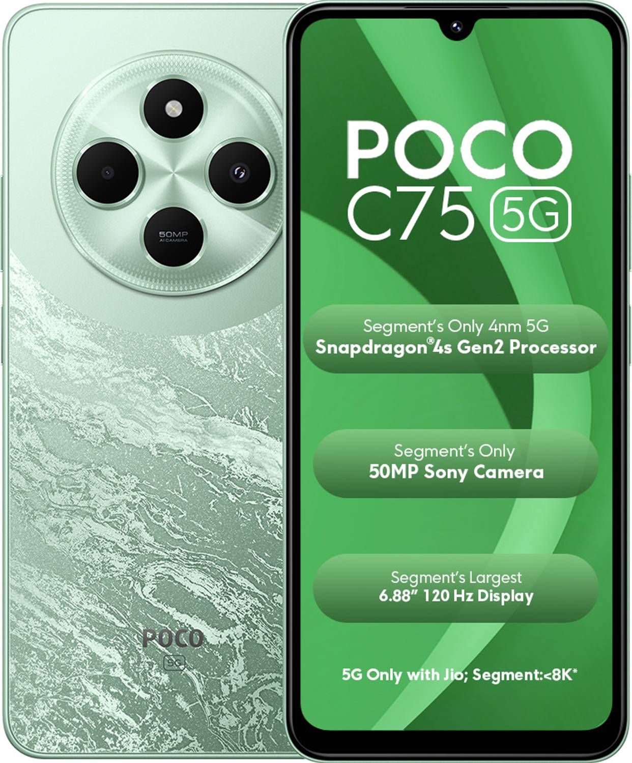 POCO C75 5G 128GB Enchanted Green - Image 2