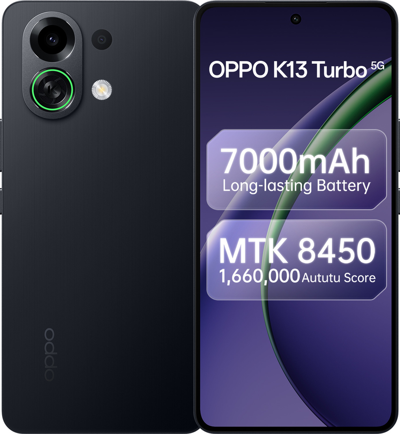 Image of OPPO K13 Turbo 5G (Midnight Maverick, 256 GB)