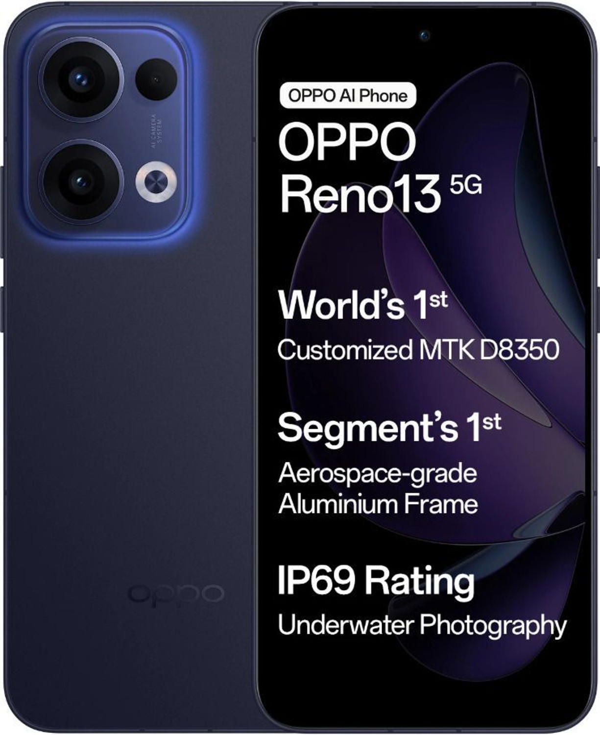Image of OPPO RENO 13 5G (Luminous Blue, 128 GB)