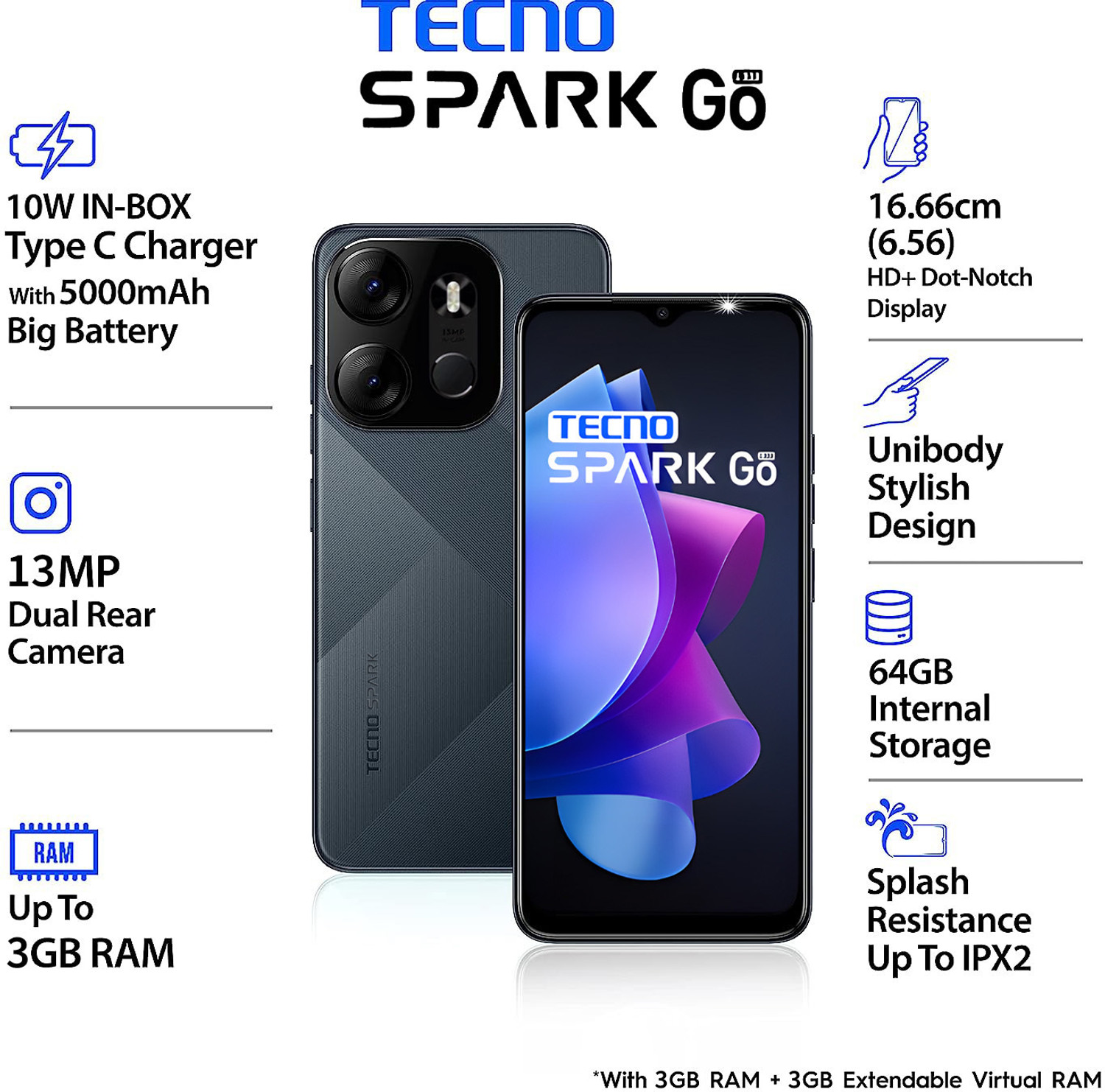 Image of Tecno Spark Go 2023 (Endless Black, 64 GB)