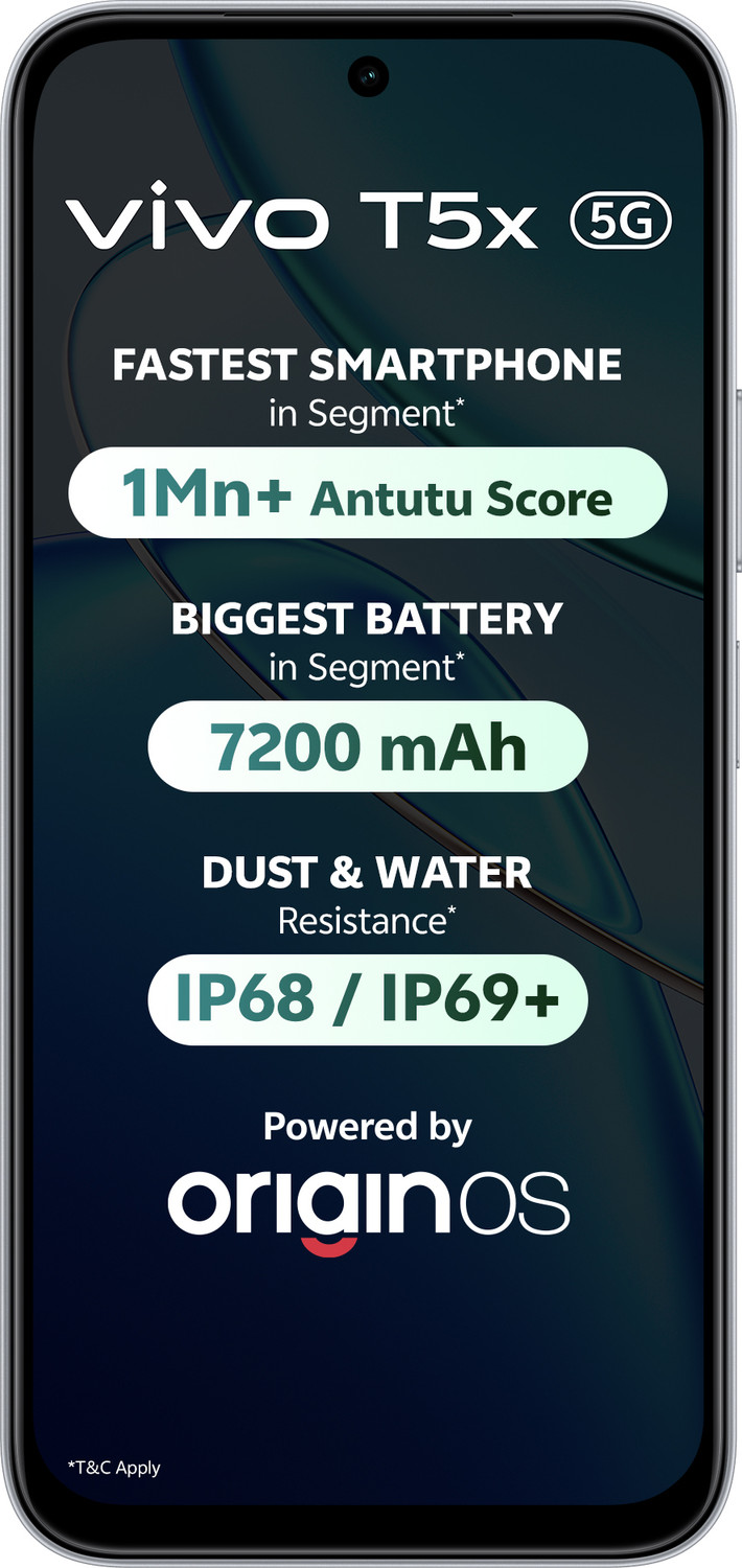 Image of vivo T5x 5G (Cyber Green, 256 GB)