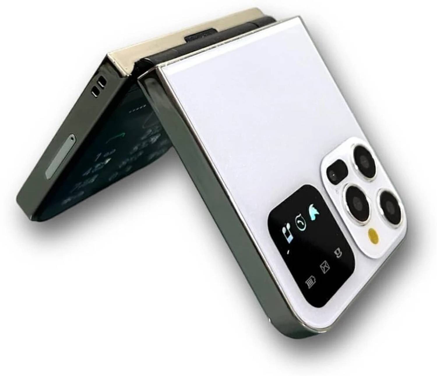 Snectian Rock Z Flip Dual Sim Keypad Mobile with 2.4" Display C