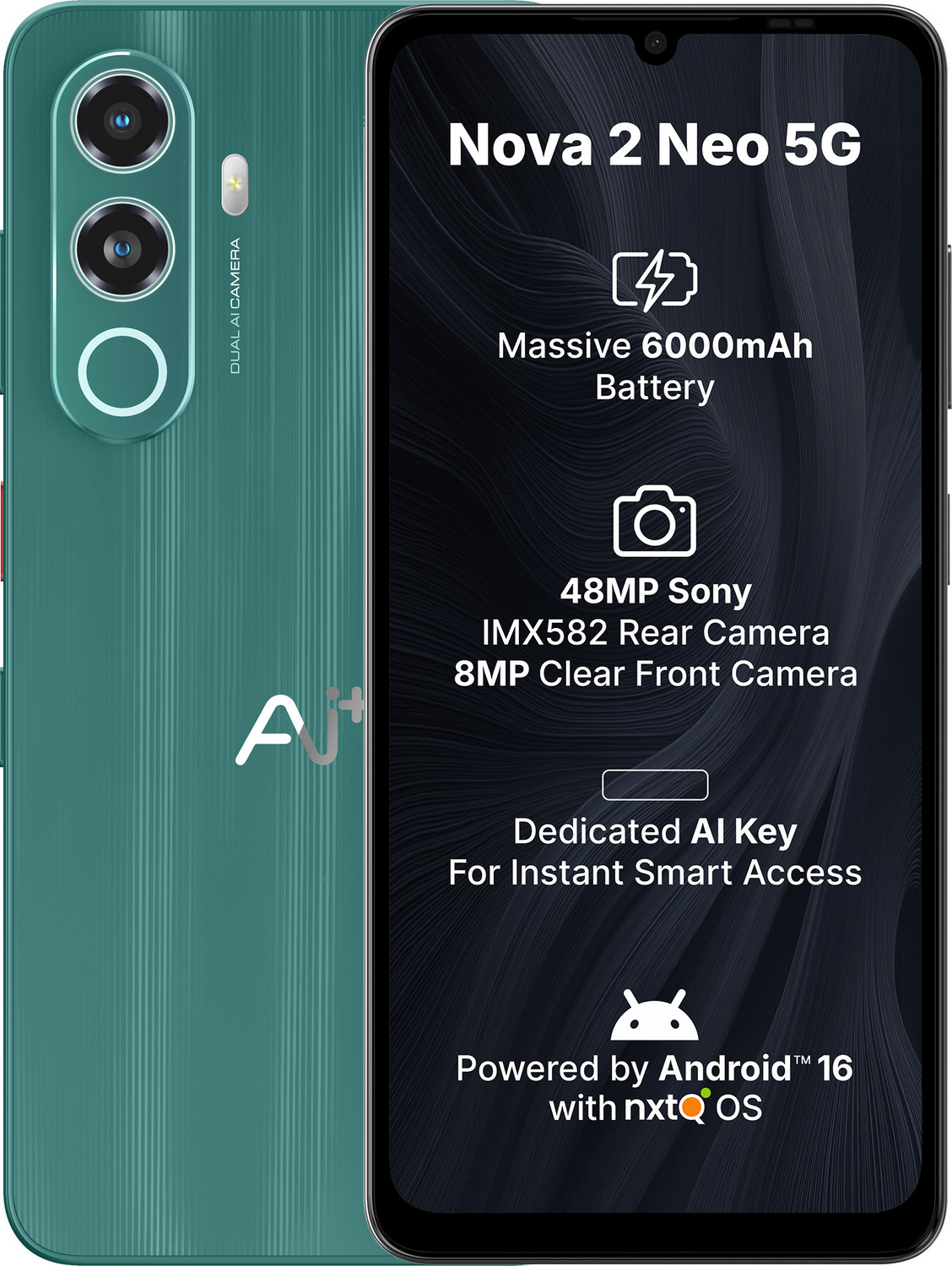 Image of Ai+ Nova 2 Neo 5G (Green, 128 GB)