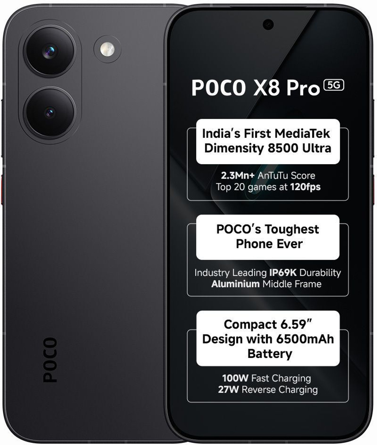 Image of POCO X8 Pro (Black, 256 GB)