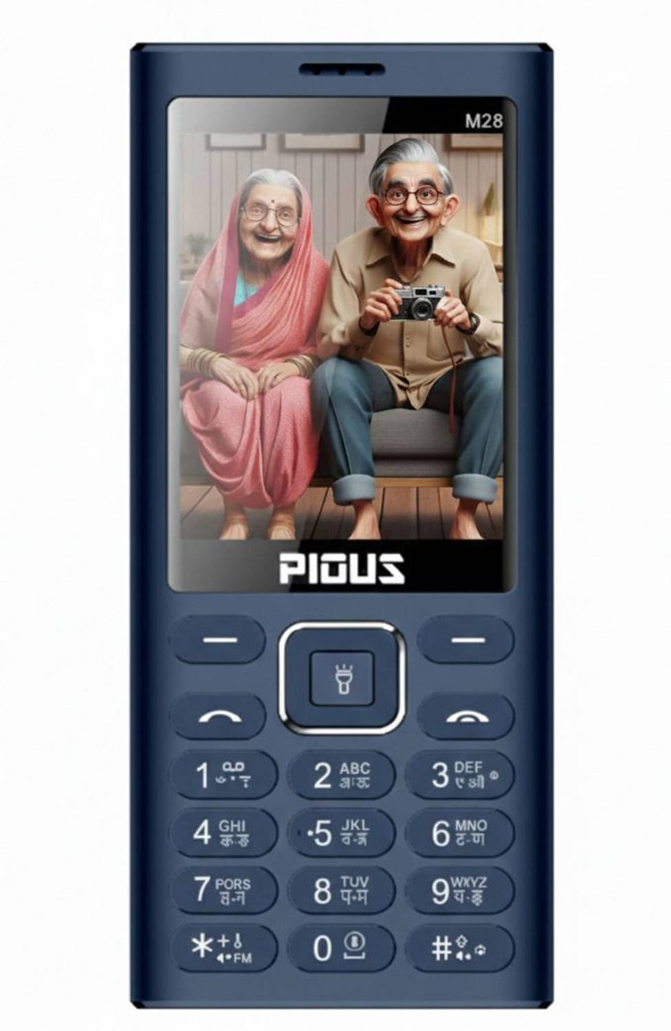 Pious M28 Dual Sim Mobile Phone 2.8 Inch Display, Wireless FM Rad