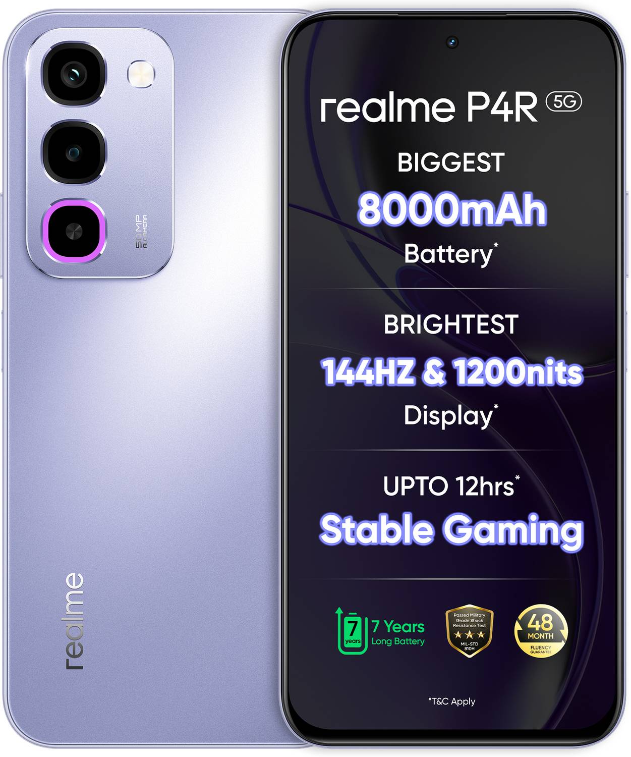 realme P4R 5G Lavender Glare 128 GB