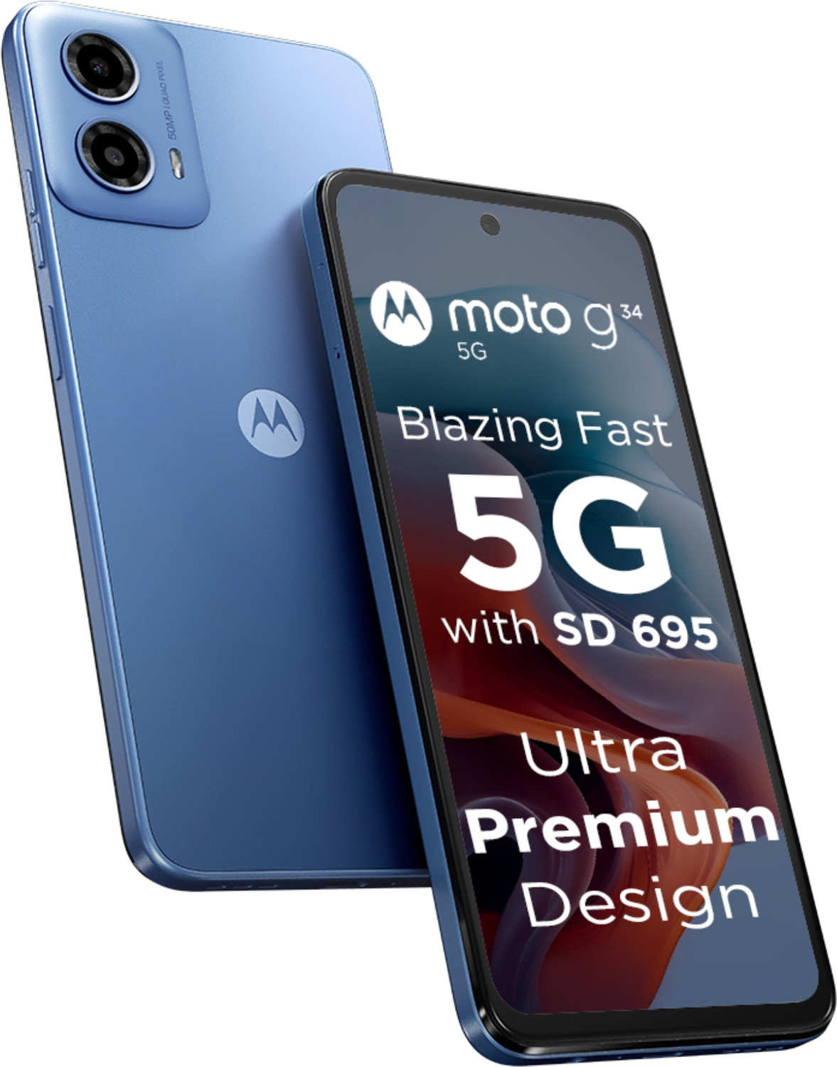 Image of Motorola G34 5G (Ice Blue, 128 GB)