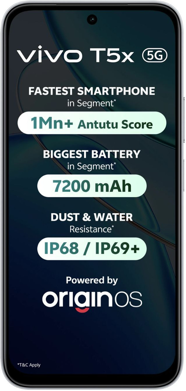 Image of vivo T5x 5G (Star Silver, 128 GB)