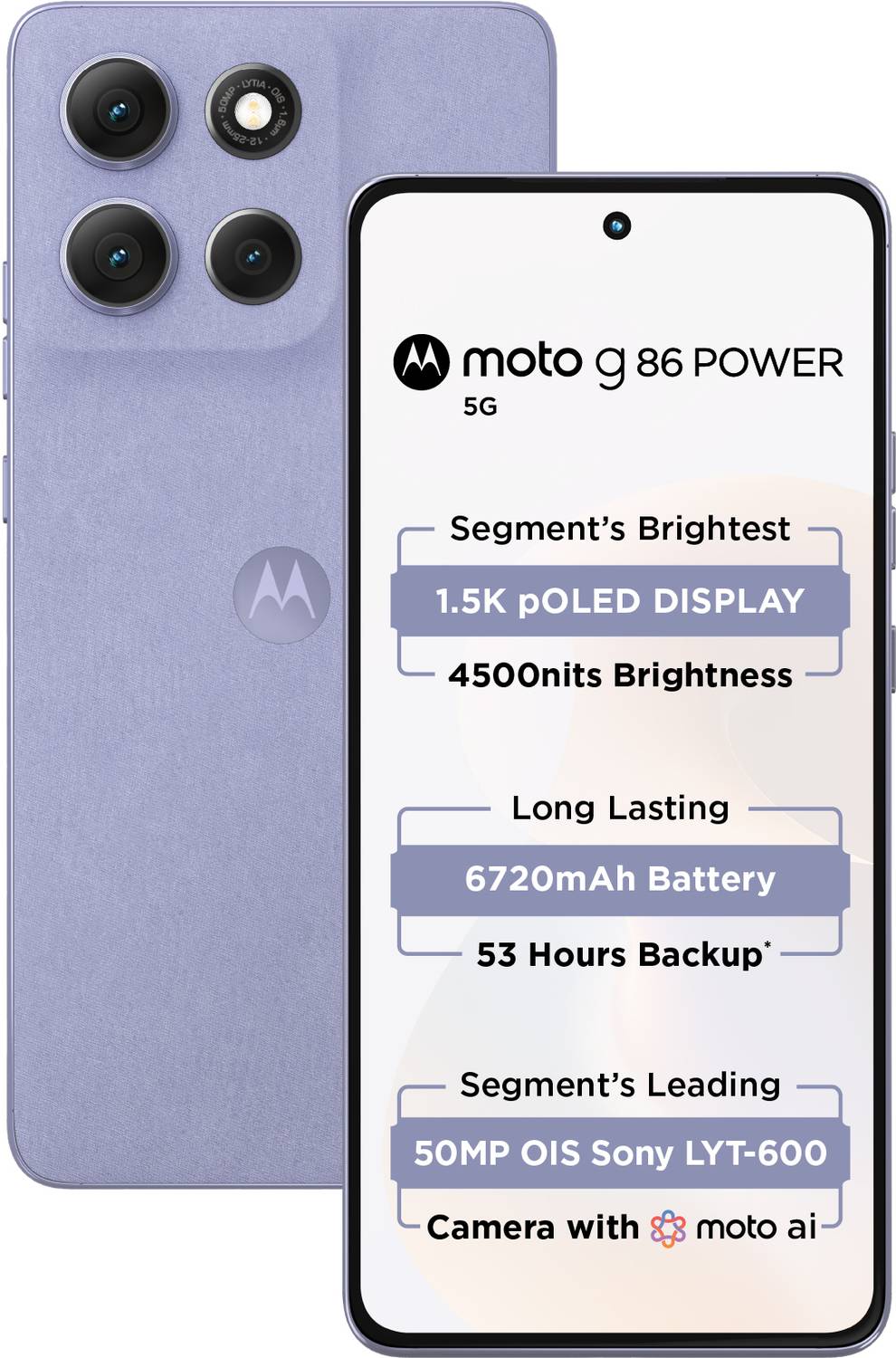 Motorola G86 Power 5G (Pantone Cosmic Sky, 128 GB) - Image 3