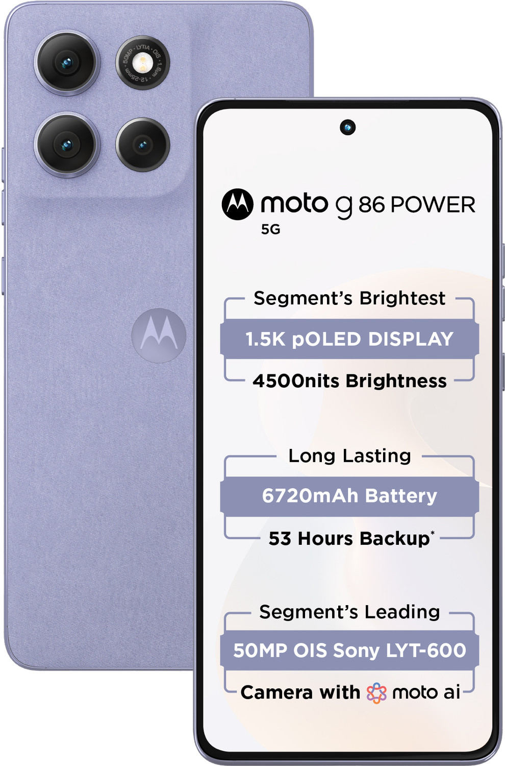 Image of MOTOROLA G86 Power 5G (Pantone Cosmic Sky, 128 GB)