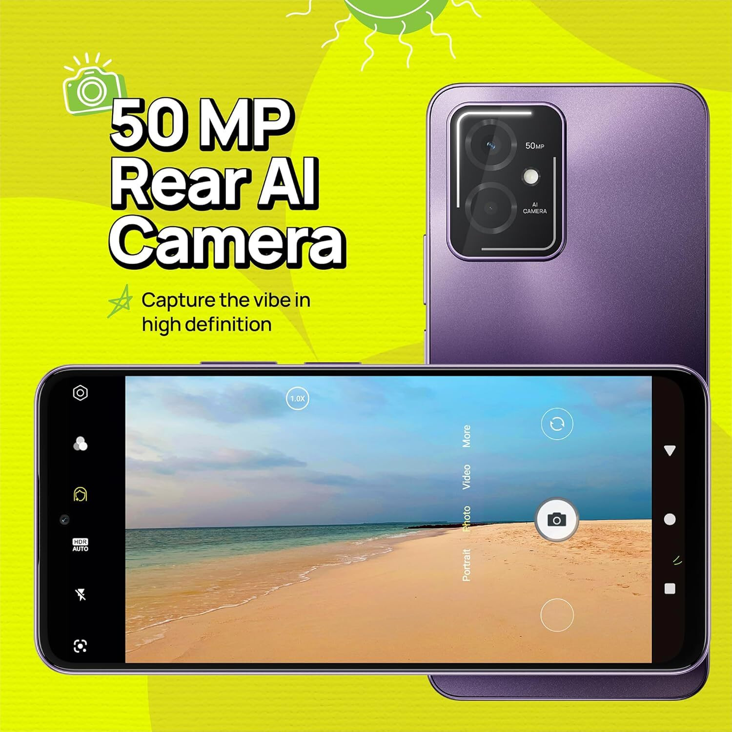 Image of HMD Vibe 5G (Purple, 128 GB)
