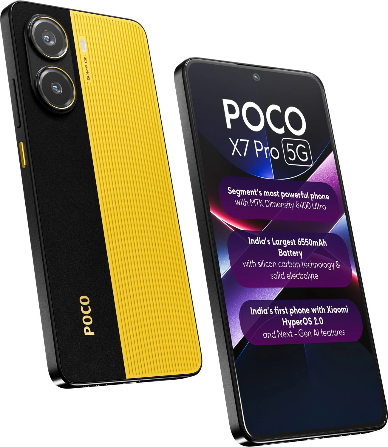 Image of POCO X7 Pro 5G (Yellow, 256 GB)