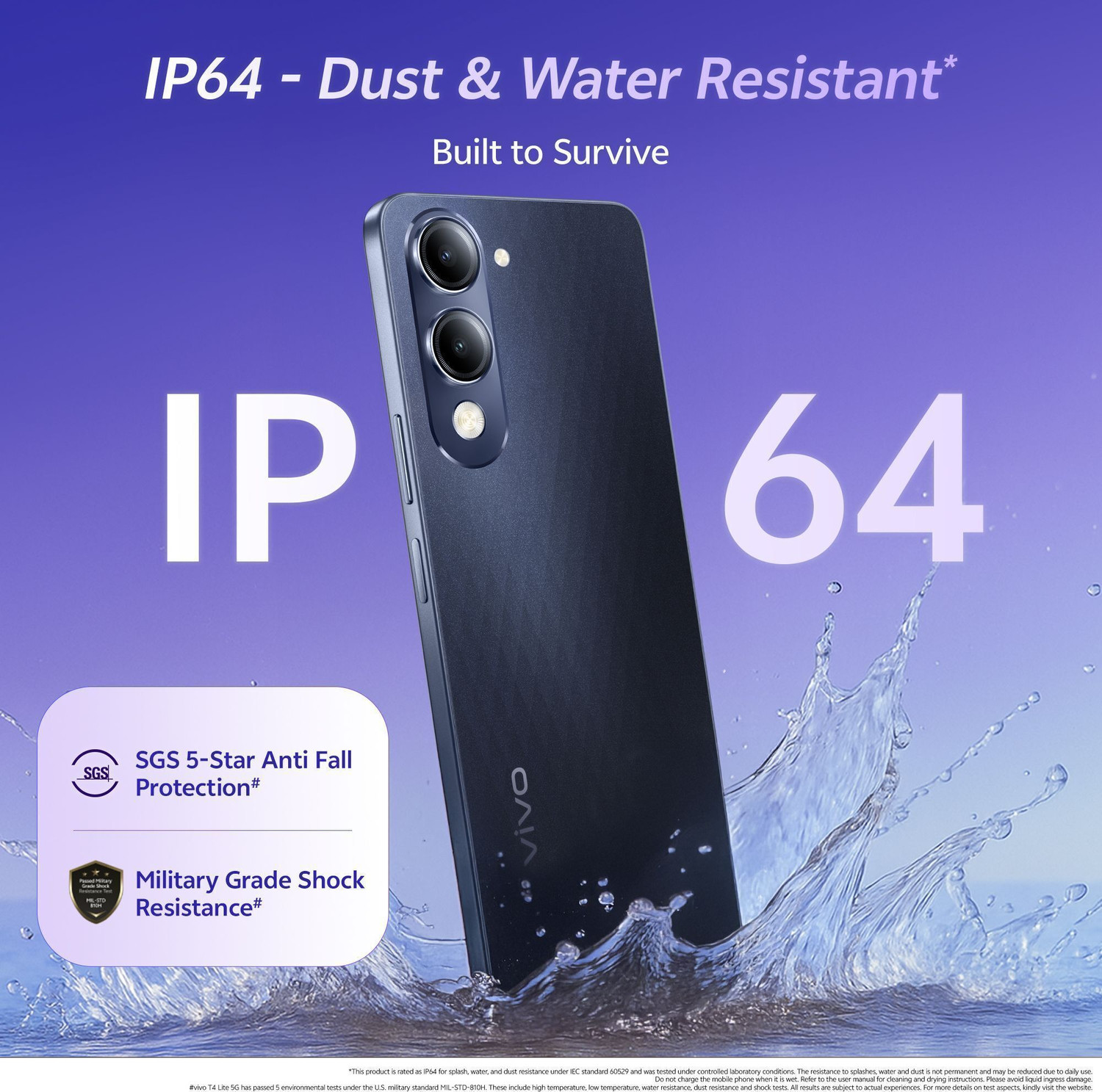 Image of vivo T4 Lite 5G Charger in the Box (Prism Blue, 128 GB)