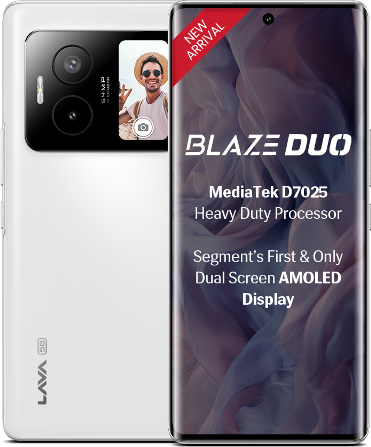 Image of LAVA Blaze Duo (Arctic White, 128 GB)