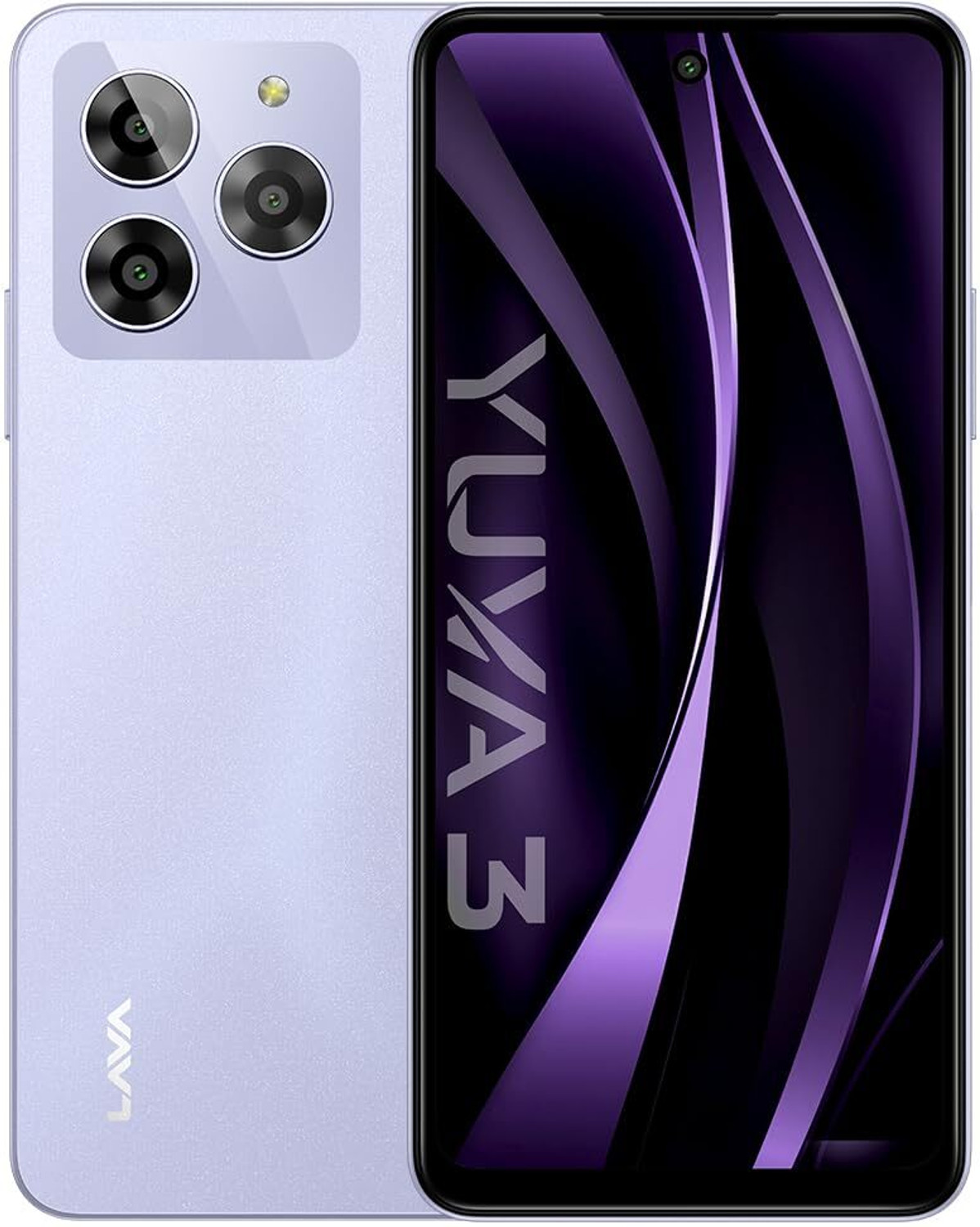 Image of LAVA Yuva 3 with Dual Sim|5000 mAh Battery|13MP Rear Camera |Expandable Upto 512 GB (Cosmic Lavender, 64 GB)