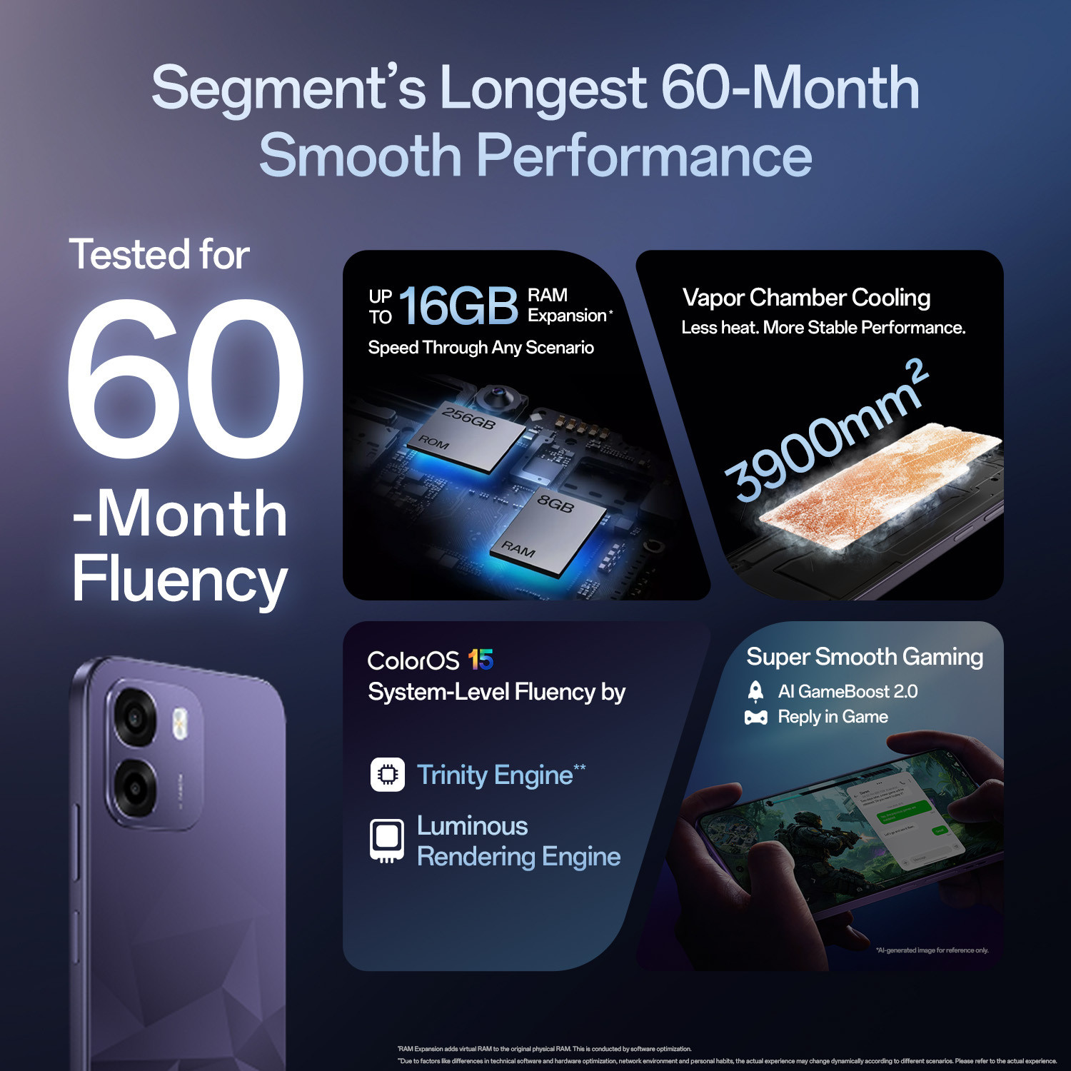 Image of OPPO K14 5G (Prism Violet, 256 GB)