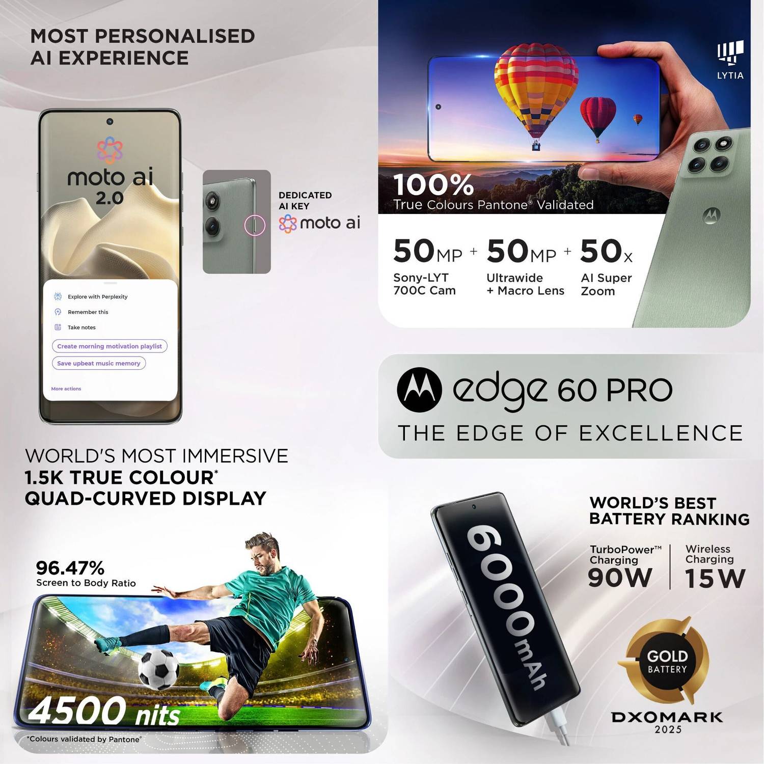 MOTOROLA Edge 60 Pro Pantone Shadow 256GB - Image 5
