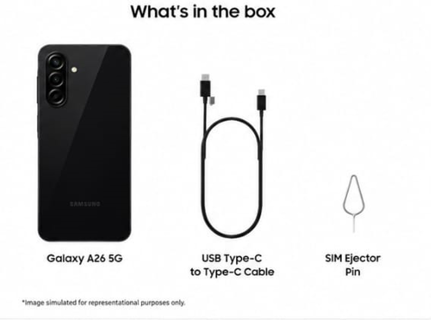 Image of Samsung Galaxy A26 5G (Black, 128 GB)