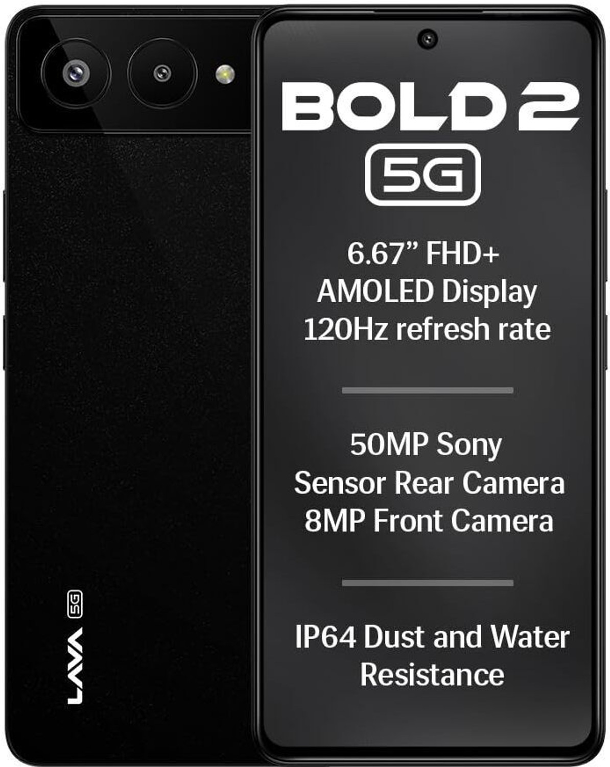 Image of LAVA BOLD 2 5G (Midnight Black, 128 GB)