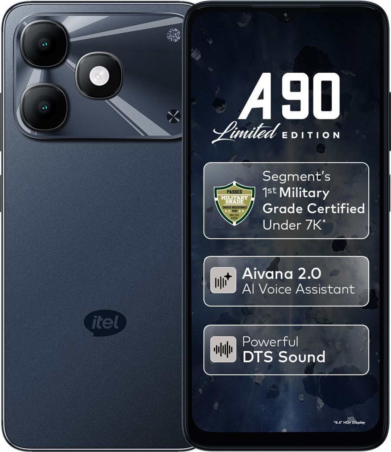 Image of itel A90 (Starlit Black, 64 GB)