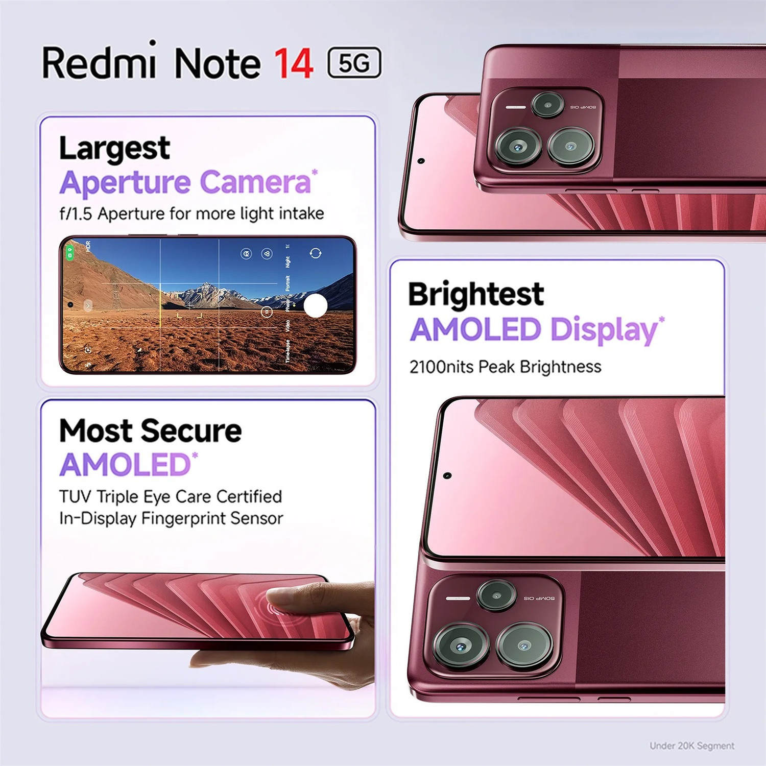 Image of REDMI Note 14 5G (Crimson Art, 256 GB)