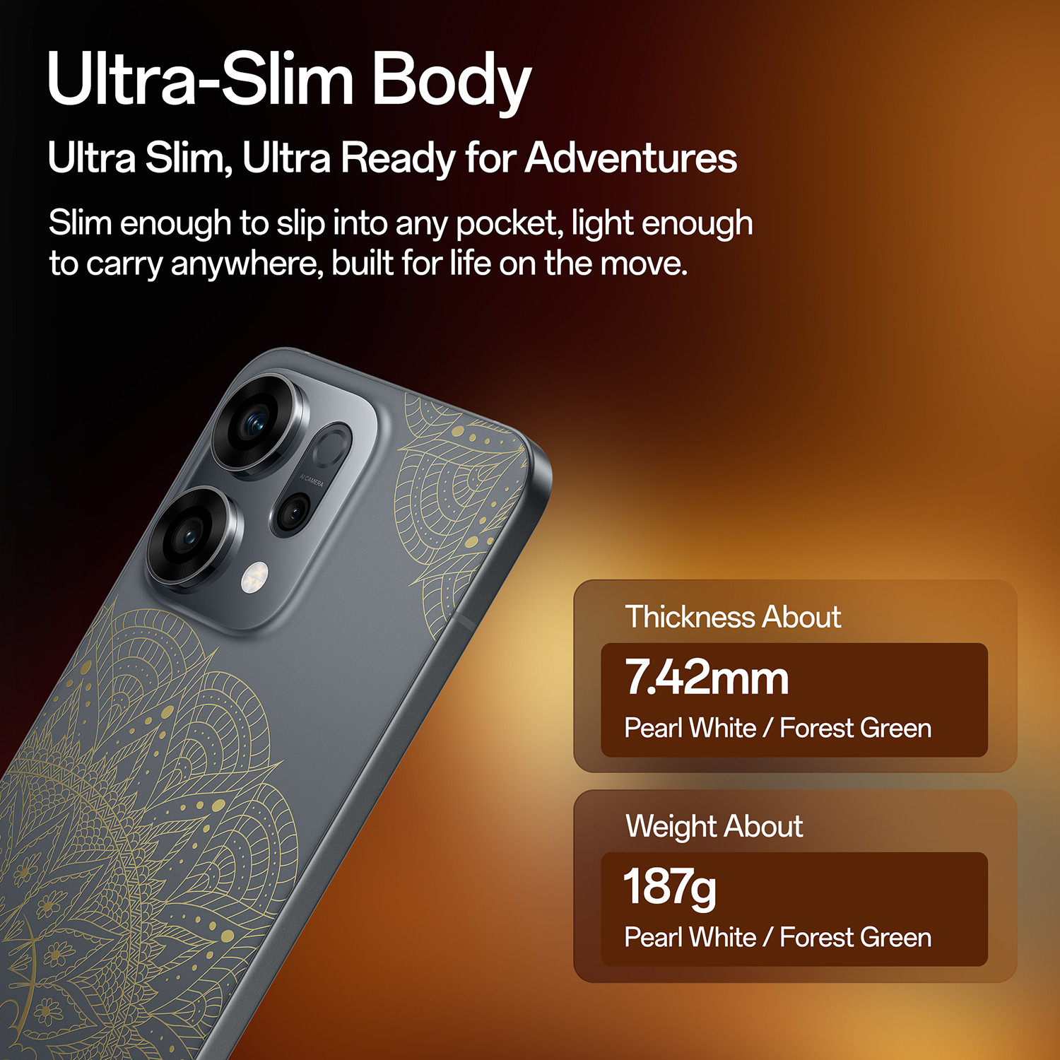 Image of OPPO Reno14 5G (Diwali Gold Edition, 256 GB)