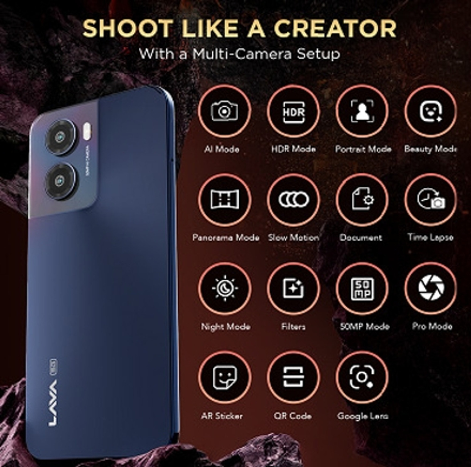 Image of LAVA Blaze Dragon 5G (Midnight Mist, 128 GB)